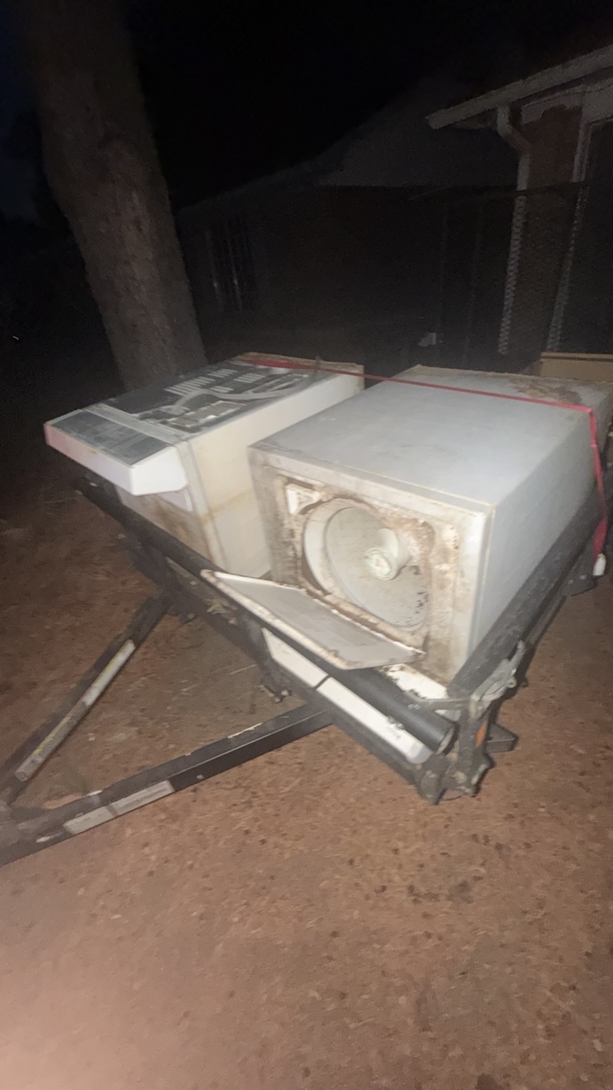 Washer and dryer at a late-night pickup