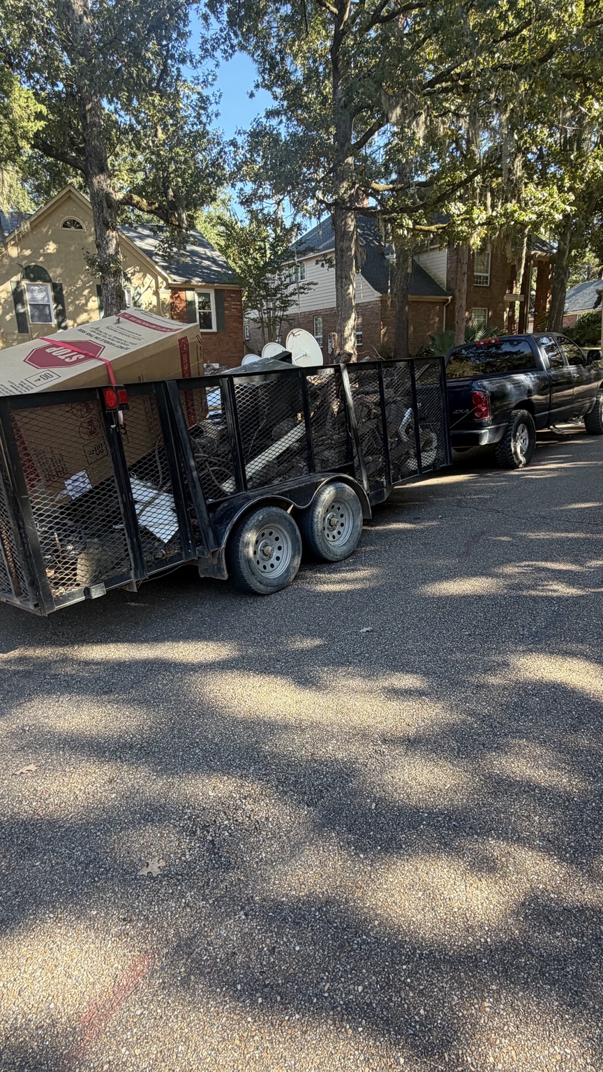 Loaded truck after a wood debris pickup